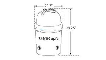 Waterway ClearWater ABG Cartridge Filter | 1.5" FPT 75 Sq. ft. | FC075