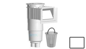 AquaStar Flow Star Skimmer with Water Stop Face, Float Assembly, Basket, Lid, Adjustable Collar and 9" Ultra Basket | White | SKR101-L