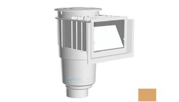 AquaStar Flow Star Skimmer with Water Stop Face, Float Assembly, Basket, Lid, Adjustable Collar and 4" Socket Sump | Tan | SKR108D