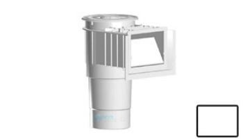 AquaStar Flow Star Skimmer with Water Stop Face, Float Assembly, Basket, Lid, Adjustable Collar and 6" Socket Sump | White | SKR101F