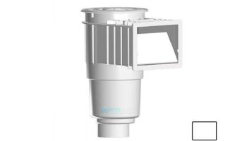 AquaStar Flow Star Skimmer with Flush Face, Float Assembly, Basket, Lid, Adjustable Collar and 4" Socket Sump | White | SKR201D