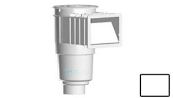 AquaStar Flow Star Skimmer with Flush Face, Float Assembly, Basket, Lid, Adjustable Collar and 4" Socket Sump | White | SKR201D