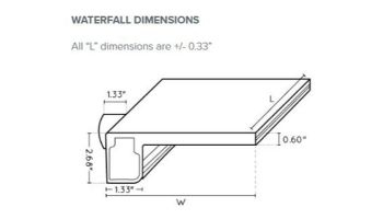 Natural Wonders 18" Streamfall with 6" Lip Back Port | White | 25588-180-000