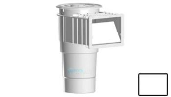 AquaStar Flow Star Skimmer with Flush Face, Float Assembly, Basket, Lid, Adjustable Collar and 6" Socket Sump | White | SKR201F