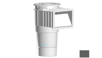 AquaStar Flow Star Skimmer with Flush Face, Float Assembly, Basket, Lid, Adjustable Collar and 6" Socket Sump | Dark Gray | SKR205F