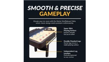 Hathaway Merlot 12-Foot Shuffleboard Table | Espresso Finish | BG50357