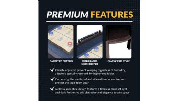 Hathaway Merlot 12-Foot Shuffleboard Table | Espresso Finish | BG50357