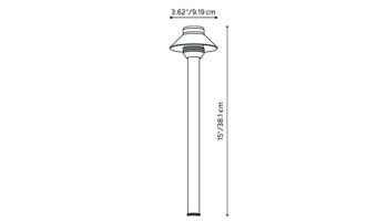 FX Luminaire SP-A 20W Path Light | Bronze Metallic | 8" Riser | SPALED20W8RBZ