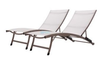Vivere Clearwater 6-Position 2-Piece Lounger Set | Navy Steel | CWTL2-NS