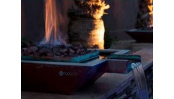 Bobe Builder Series Water + Fire Bowl | Manual Ignition Natural Gas | 24" X 12" | Hammered Copper | BCPPMFWHHA-24-NG