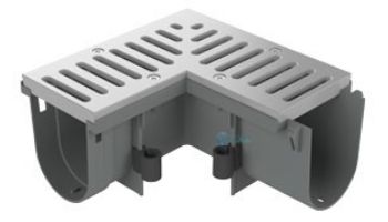 AquaStar 90Deg. Sump Dry Deck, Deck Drain | White | DD6101