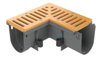AquaStar 90Deg. Sump Dry Deck, Deck Drain | White | DD6101
