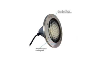 J&J Electronics Incandescent Inground Spa Light Fixture | 100W 12V 50' Cord | TPL-S12-100-50