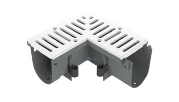AquaStar 90Deg. Sump Dry Deck, Deck Drain | White | DD6101