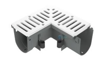 AquaStar 90Deg. Sump Dry Deck, Deck Drain | White | DD6101