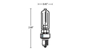 Halco Prism T4 E11 Single Ended Halogen Lamp | 100W 120V | Q100CL/MC/120 127024
