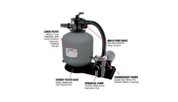 Raypak Protege RPSFP21 Above Ground Pool Sand Filter System | 21" Filter 1.5HP Pump | 018189