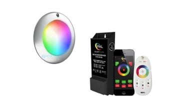 PAL Lighting Evenglow Multi-Color LED Pool Light | 30W 12V 80' Cord with Plug | 64-EGL-80