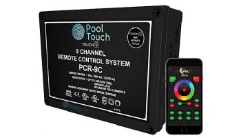 PAL Lighting Color Touch PCR-9CU Pool Automation 9-Channel Wireless Control System for Evenglow and PAL-4 LED Multi-Color Lights | 60W 12V | 42-PCR-9CUW