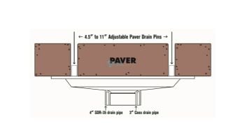 Pour-A-Lid Adjustable Hidden Paver Drain | PD-12-BLK