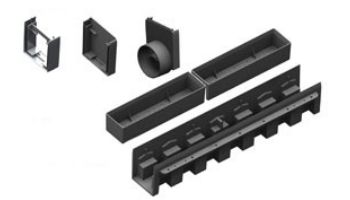 Pour-A-Lid 24" Channel Drain System | Gray | PLC24 INLN GRY