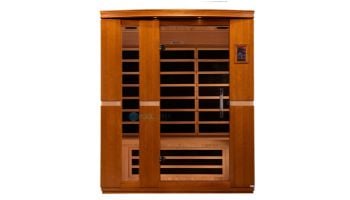 Golden Designs Dynamic Lugano 3-Person Low EMF FAR Infrared Sauna | Hemlock | DYN-6336-01