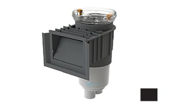 AquaStar Flow Star Water Bonded Skimmer with Water Stop Face, Float Assembly, Basket, Clear Fill Lid and Adjustable Collar | Black | SKR15102FL100