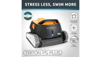 Maytronics Dolphin Triton PS Plus Bluetooth Connected Robotic Pool Cleaner with Caddy | 99996212-USW-CADDY