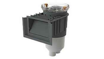 AquaStar Flow Star Standard Skimmer with Water Stop Face, Float Assembly, Basket, Clear Fill Lid and Adjustable Collar | Light Gray | SKR103FL100