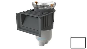 AquaStar Flow Star Water Bonded Skimmer with Flush Face, Float Assembly, Basket, Clear Fill Lid and Adjustable Collar | White | SKR17101FL100