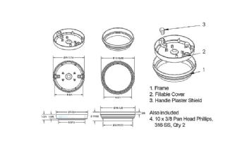 AquaStar Flow Star Water Bonded Skimmer with Flush Face, Float Assembly, Basket, Clear Fill Lid and Adjustable Collar | Black | SKR17102FL100