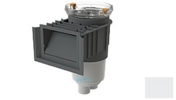 AquaStar Flow Star Water Bonded Skimmer with Flush Face, Float Assembly, Basket, Clear Fill Lid and Adjustable Collar | White | SKR17101FL100