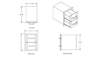 Bullet By Bull Double Drawer Stainless Steel | UI0491
