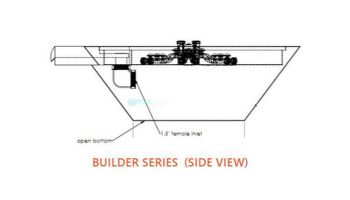 Bobe Builder Series Water + Fire Bowl | Automatic Ignition Propane Gas | 36" X 16" | Hammered Copper | BCPPFWHHC-36-LP
