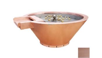 Bobe Builder Series Water + Fire Bowl | Manual Ignition Natural Gas | 24" X 12" | Copper | BRCPPMFWA-24-NG