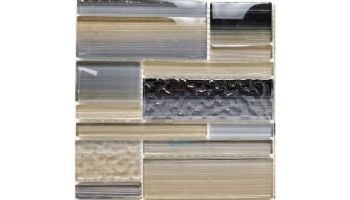 National Pool Tile Bamboo Glass Blend Random Tile | Twilight Gray | CVKBGBR3