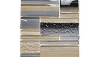 National Pool Tile Bamboo Glass Blend Random Tile | Twilight Gray | CVKBGBR3