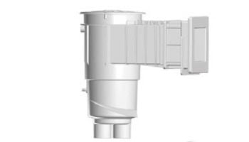 AquaStar Flow Star Water Bonded Skimmer with Narrow 9" Deep Throat, Float Assembly, Basket, Lid and Adjustable Collar for Vinyl/Fiberglass | White | SKRVFL18101