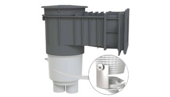 AquaStar Flow Star Water Bonded Skimmer with Narrow 9" Deep Throat, Float Assembly, Basket, Lid and Adjustable Collar for Vinyl/Fiberglass | Dark Gray | SKRVFL18105