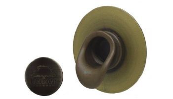 Black Oak Foundry Short Scupper with Round Backplate | Brushed Pewter Finish | S65-BP | S69-BP Round