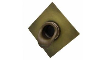 Black Oak Foundry Short Scupper with Diamond Backplate | Brushed Pewter Finish | S65-BP | S69-BP Diamond