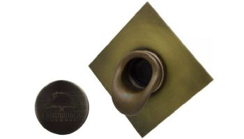 Black Oak Foundry Short Scupper with Diamond Backplate | Brushed Pewter Finish | S65-BP | S69-BP Diamond