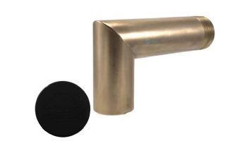 Black Oak Foundry 1.5" Deco 90 Degree Downspout | Almost Black Finish | S931-BLK