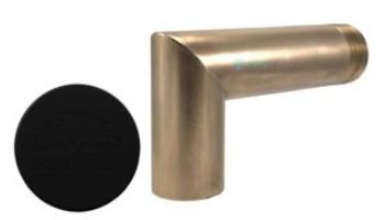 Black Oak Foundry 1.5" Deco 90 Degree Downspout | Almost Black Finish | S931-BLK