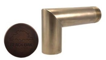 Black Oak Foundry 1.5" Deco 90 Degree Downspout | Distressed Copper Finish | S931-DC
