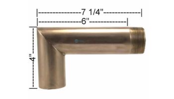 Black Oak Foundry 1.5" Deco 90 Degree Downspout | Distressed Copper Finish | S931-DC