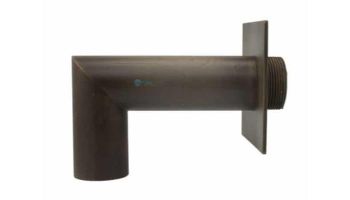Black Oak Foundry 1.5" Deco 90 Degree Downspout with Square Backplate | Distressed Copper Finish | S943-DC