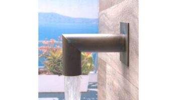 Black Oak Foundry 1.5" Deco 90 Degree Downspout with Square Backplate | Distressed Copper Finish | S943-DC