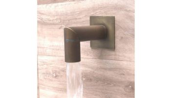 Black Oak Foundry 1.5" Deco 90 Degree Downspout with Square Backplate | Distressed Copper Finish | S943-DC