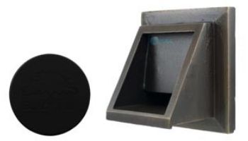 Black Oak Foundry Short Square Scupper Bare | Almost Black Finish | S56-BLK | S69-BLK